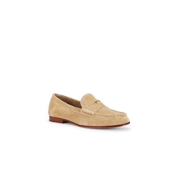 Veronica Beard Penny Loafer in Sand sude leather work classy flat like new - Picture 2 of 11